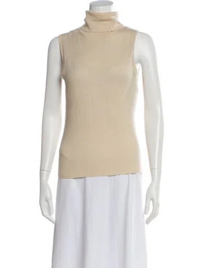 Pre-owned Burberry Cashmere Turtleneck Sweater In Neutral