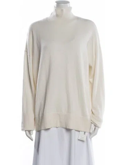 Pre-owned Burberry Cashmere Turtleneck Sweater In Neutral