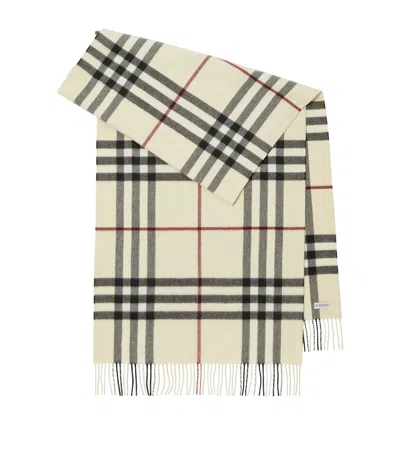 BURBERRY CASHMERE WIDE CHECK SCARF
