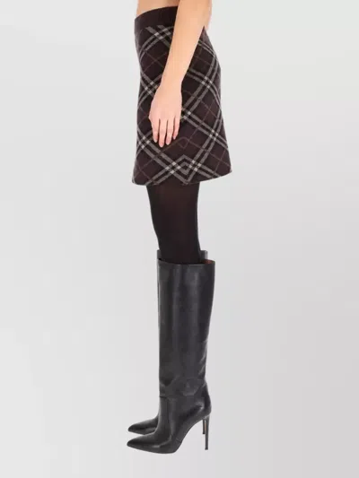 Burberry Cashmere Wool Fitted Skirt In Brown