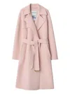 Burberry Cashmere Wrap Coat In Pink