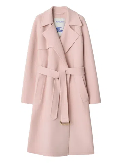 Burberry Cashmere Wrap Coat In Pink