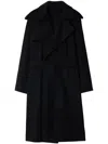 Burberry Cashmere Wrap Coat In Black