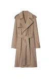 Burberry Cashmere Wrap Coat In Flax