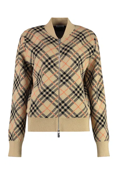 BURBERRY BURBERRY CASHMERE ZIP CARDIGAN