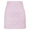 BURBERRY BURBERRY CASIA QUILTED MINISKIRT IN PALE CANDY PINK
