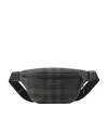 Burberry Cason Checked Belt Bag In Black