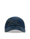 Burberry Ekd Check Baseball Cap In Blue