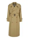 Burberry Double-breasted Trench Jacket For Women In Multicolor