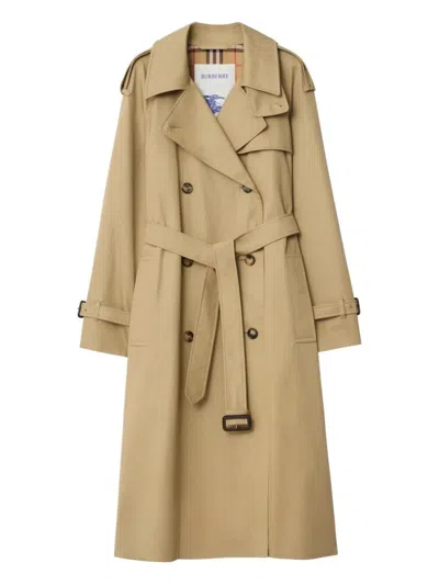 Burberry `castleford Dk` Trench In Neutral