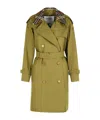 Burberry Castleford Check-collar Belted Double-breasted Trench Coat