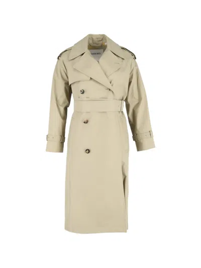 Pre-owned Burberry Castleford Double-breasted Trench Coat In Neutral