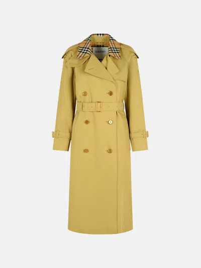 Burberry 'castleford' Green Cotton Trench Coat