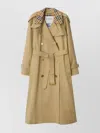 Burberry Check Collar Long Castleford Trench Coat Clothing