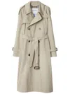 Burberry Long Castleford Trench Coat In Neutrals