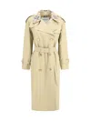 Burberry Check Collar Long Castleford Trench Coat Clothing