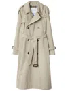 Burberry Long Castleford Trench Coat In Neutrals