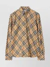 Burberry Button-down Collar Checked Pattern Shirt In Gray