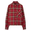 Burberry Casual Check Pattern Wool Shirt In Multi