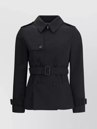 BURBERRY CASUAL COTTON JACKET BELTED WAIST