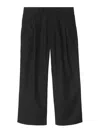 Burberry Pantaloni Morbidi Carven Con Ricamo Ekd In Misto Cotone Nero Bambino In Black