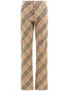 Burberry Straight Leg Checked Cargo Pants In Brown