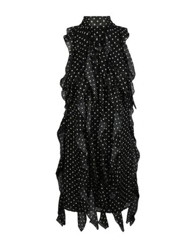 Burberry Cate Polka Dot Dress Woman Midi Dress Multicolored Size 8 Silk, Metallic Fiber In Black