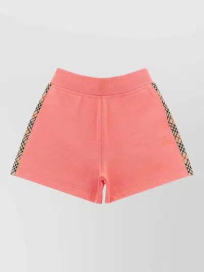 Burberry Caterina Bermuda Shorts Grosgrain Check Detail In Pink