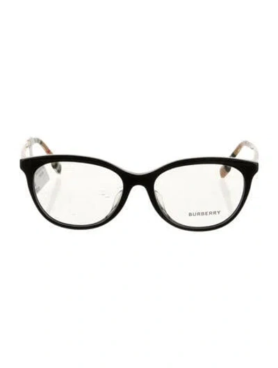 Pre-owned Burberry Cat-eye Eyeglasses In Black