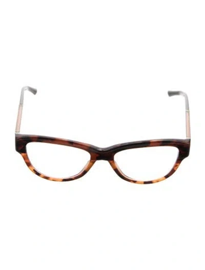 Pre-owned Burberry Cat-eye Eyeglasses In Brown