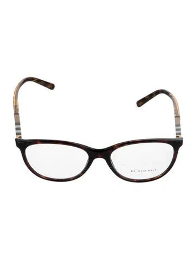 Pre-owned Burberry Cat-eye Eyeglasses In Brown
