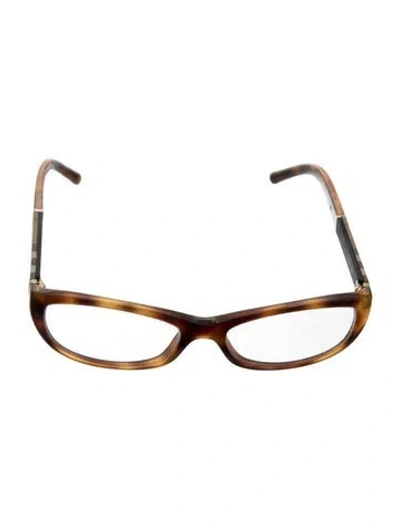 Pre-owned Burberry Cat-eye Eyeglasses In Brown