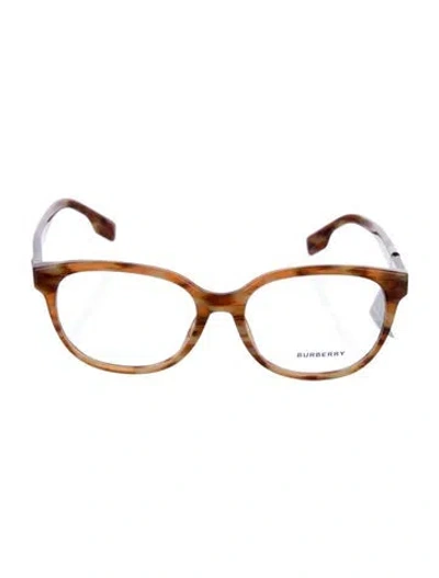 Pre-owned Burberry Cat-eye Eyeglasses In Brown