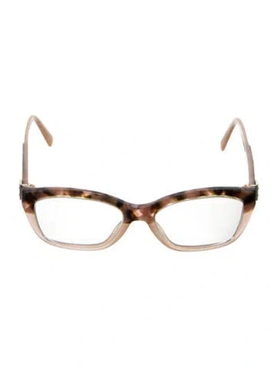 Pre-owned Burberry Cat-eye Eyeglasses In Brown