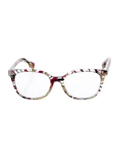 Pre-owned Burberry Cat-eye Eyeglasses In Red