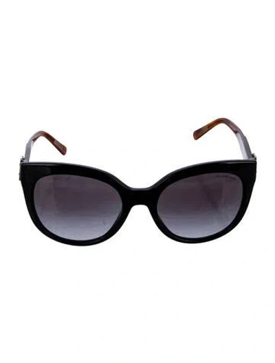 Pre-owned Burberry Cat-eye Gradient Sunglasses In Black/brown
