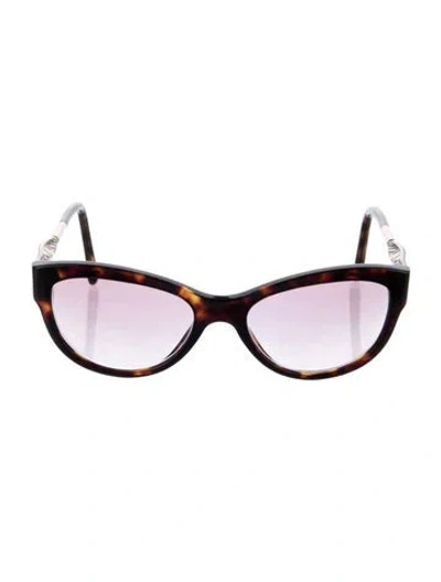 Pre-owned Burberry Cat-eye Gradient Sunglasses In Brown