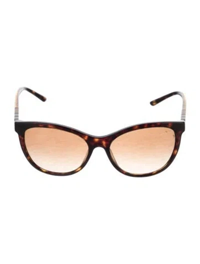 Pre-owned Burberry Cat-eye Gradient Sunglasses In Brown