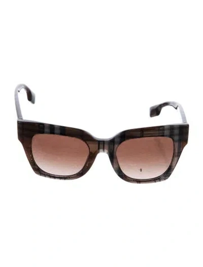 Pre-owned Burberry Cat-eye Gradient Sunglasses In Brown