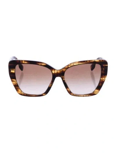Pre-owned Burberry Cat-eye Gradient Sunglasses In Brown