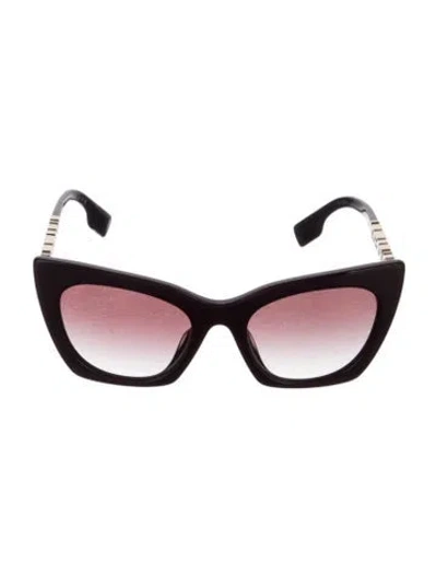 Pre-owned Burberry Cat-eye Gradient Sunglasses In Burgundy