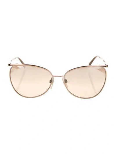 Pre-owned Burberry Cat-eye Gradient Sunglasses In Gold