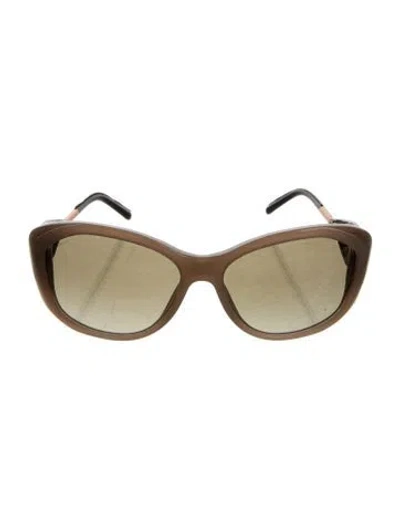 Pre-owned Burberry Cat-eye Tinted Sunglasses In Brown