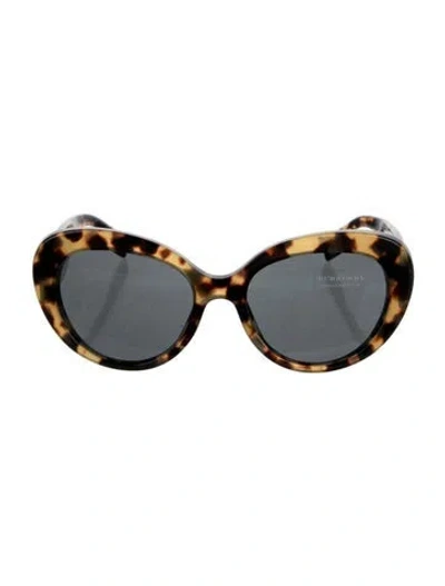 Pre-owned Burberry Cat-eye Tinted Sunglasses In Brown