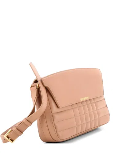 Pre-owned Burberry Catherine Quilted Leather Shoulder Bag In Neutral