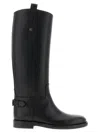 Burberry Cavalier Boots Brown In Black