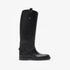 Burberry Cavalier Boots Brown In Black