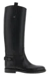 Burberry Cavalier Boots Brown In Black