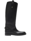 Burberry Cavalier Calf-leather Knee-high Boots In Black