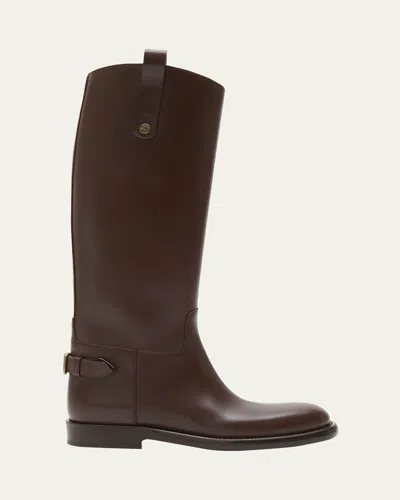 BURBERRY CAVALIER KNEE-HIGH LEATHER RIDING BOOTS